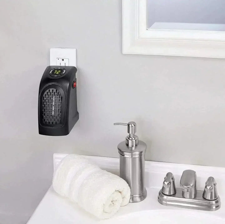 Bärbar fläktvärmare med LED-display och timer
