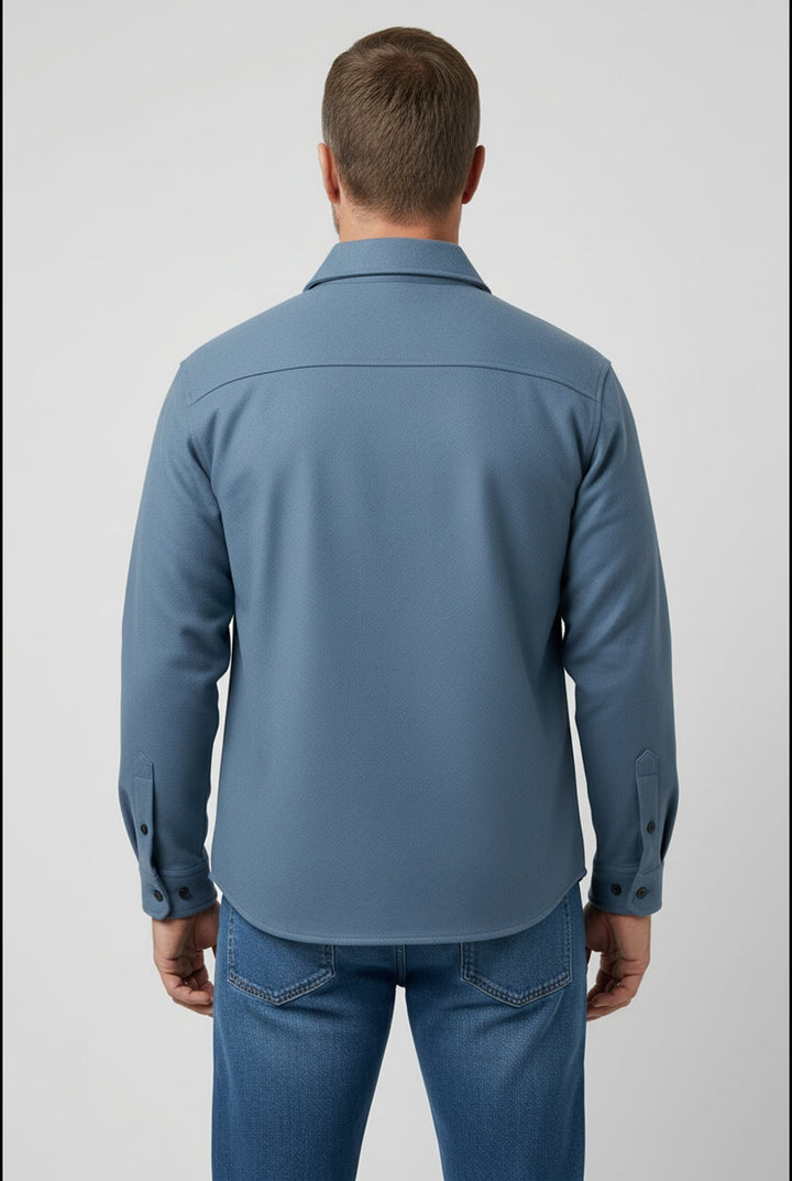 Overshirt herr, jacka med bröstfickor