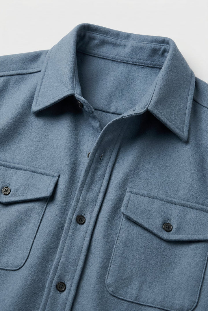 Overshirt herr, jacka med bröstfickor