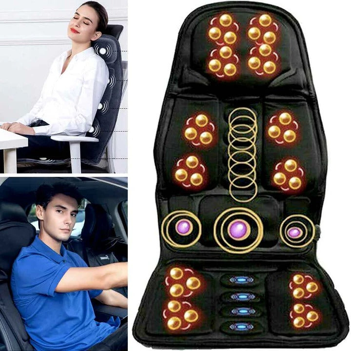 Massagekudde för stolen med vibration och varm nackkudde