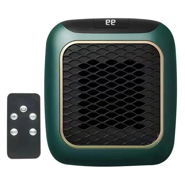 Vägguttagsvärmare 800W med termostat och 12 timmars timer