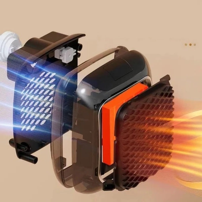 Vägguttagsvärmare 800W med termostat och 12 timmars timer