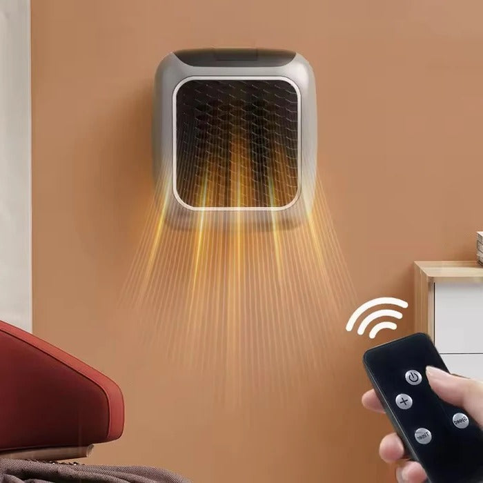 Vägguttagsvärmare 800W med termostat och 12 timmars timer