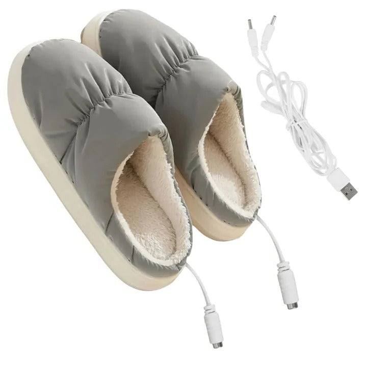 Värmda USB-tofflor med halkfri sula