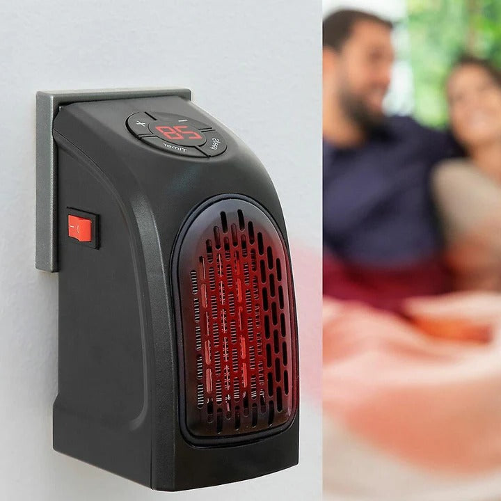 Vägguttagsvärmare med timer och termostat