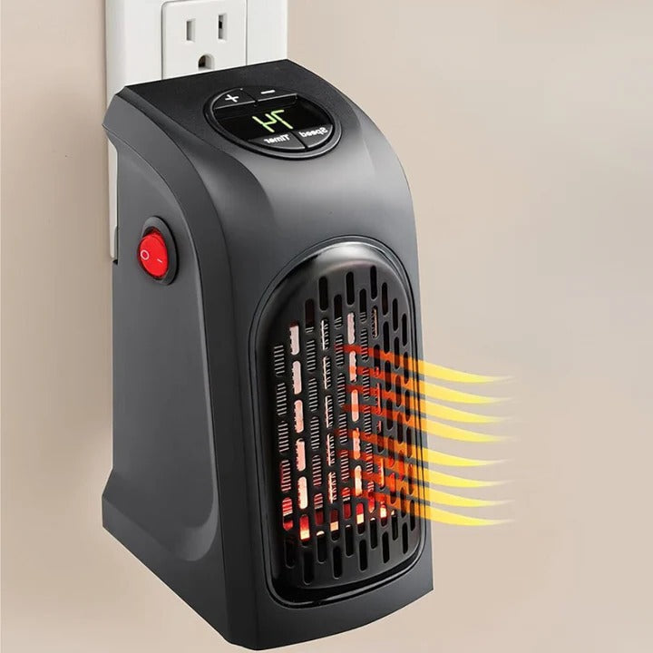 Vägguttagsvärmare med timer och termostat