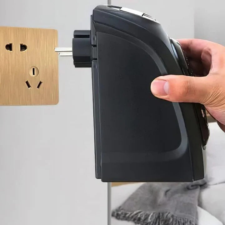 Vägguttagsvärmare med timer och termostat