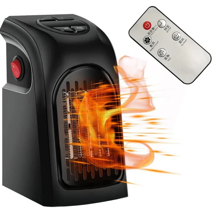 Vägguttagsvärmare med timer och termostat