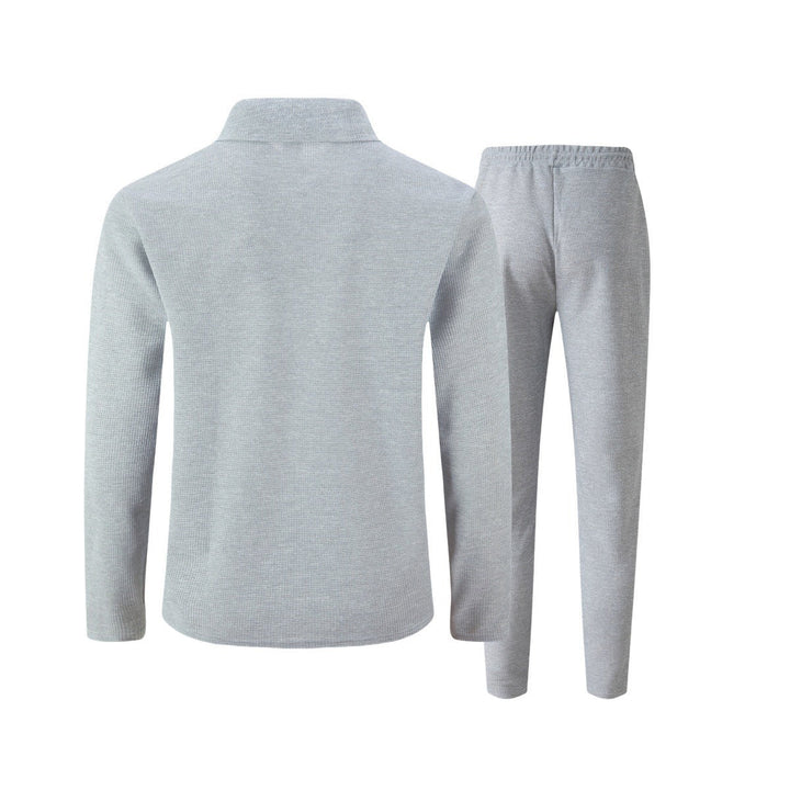 Slim fit-set för herr – Med blixtlås, lämpligt för ledig och sportig aktivitet