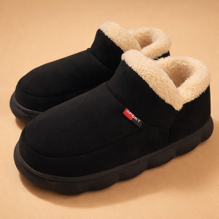 Vintertofflor dam med varmt foder och halksäker sula