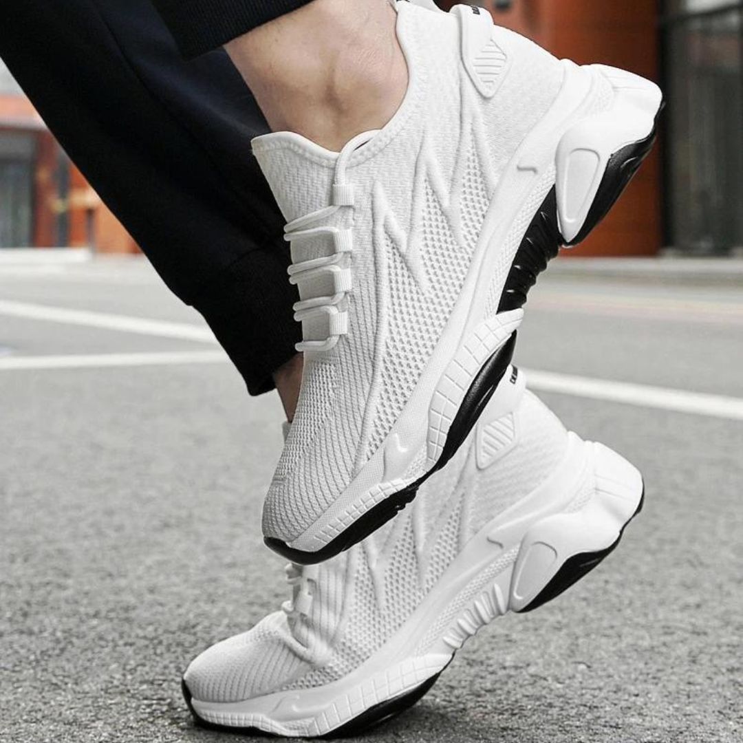 Diskret höjande sneakers för herr med stil – MaxLift Boost