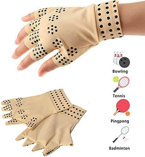 Kompressionshandskar med magneter för terapi