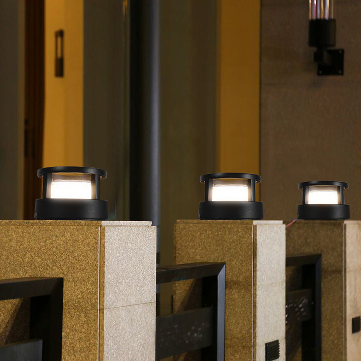 LED-utomhuslampa i aluminium för stolpe eller pelare - Rund eller fyrkantig