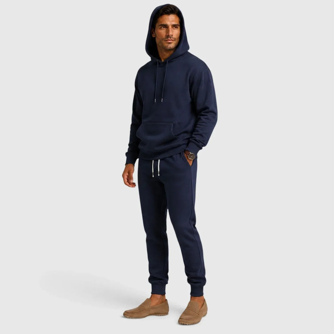 Loungeset för herr, huvtröja och joggingbyxor
