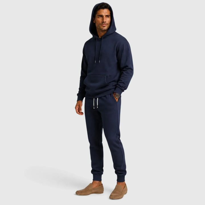 Loungeset för herr, huvtröja och joggingbyxor