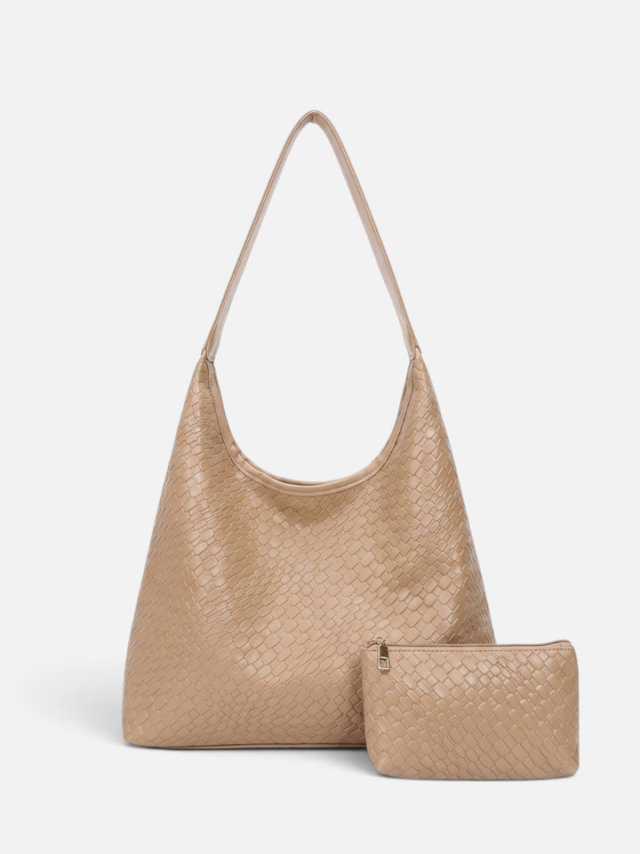 Flätad hoboväska med pouch för dam