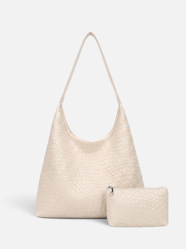 Flätad hoboväska med pouch för dam