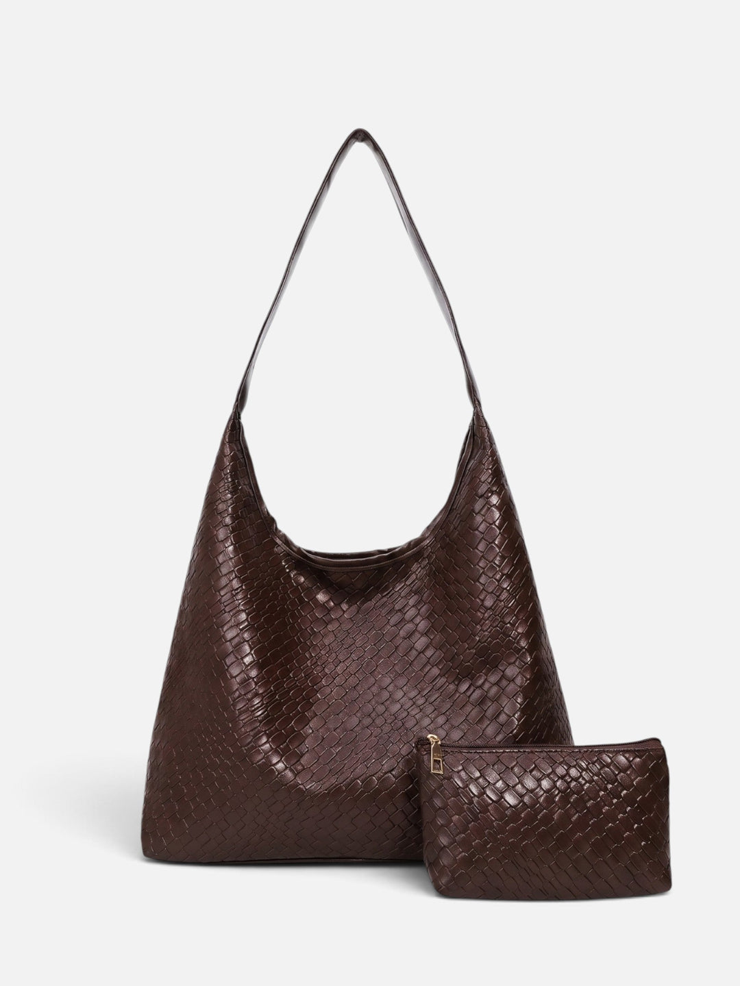 Flätad hoboväska med pouch för dam