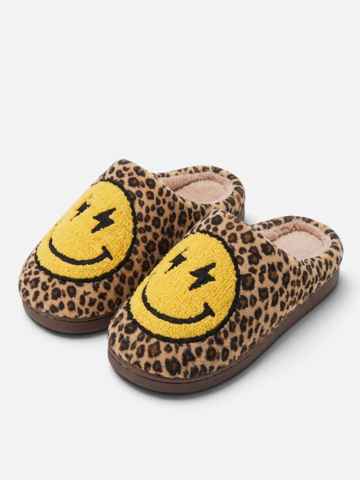 Tofflor med platåsula och smiley för dam