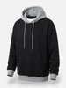 Tvåfärgad hoodie med dragsko för herr