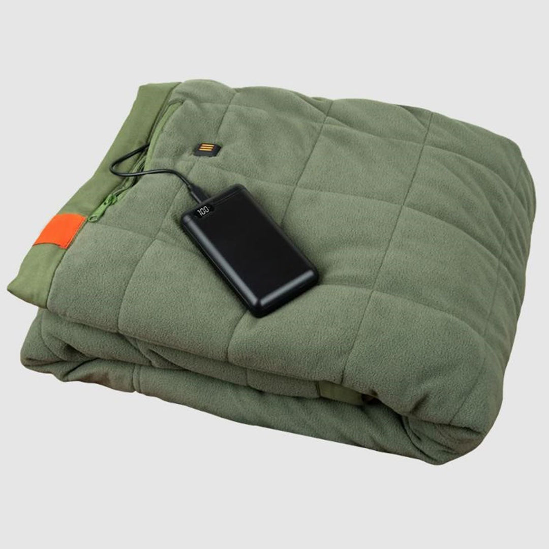 Värmefilt för utomhusbruk med inbyggd powerbank och 3 zoner