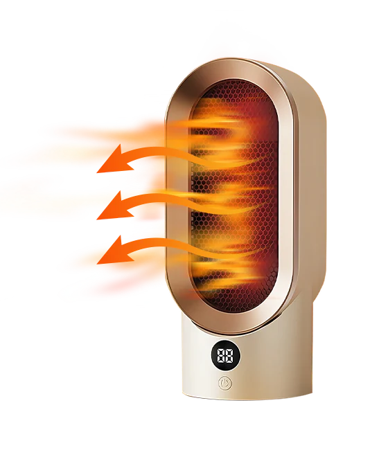 Bärbar värmefläkt 800 W med automatisk avstängning