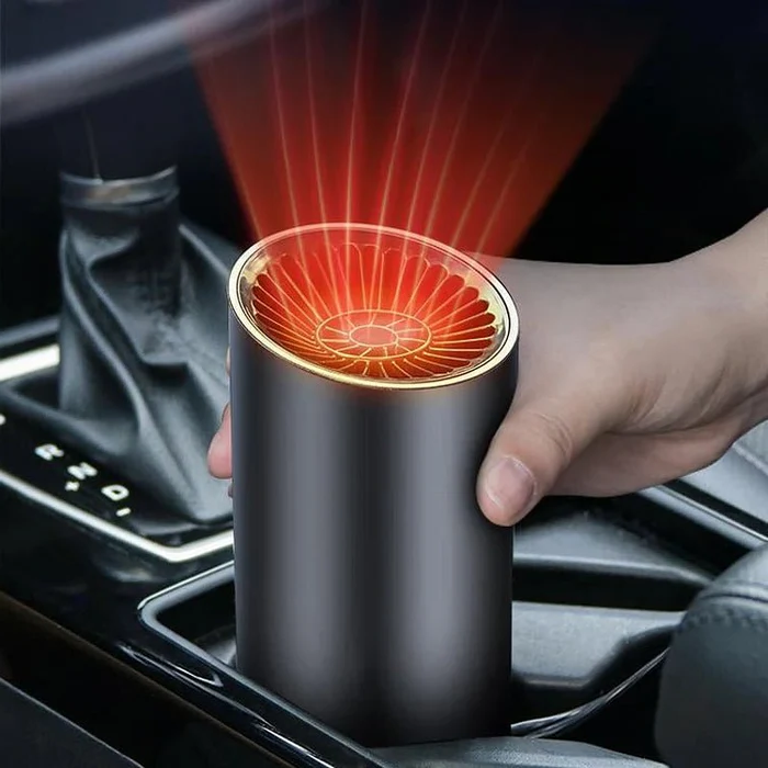 Mugg-formad bilvärmare 12V 150W med 360° vridbart huvud