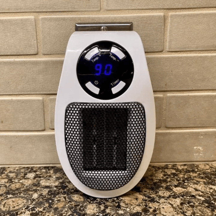 Bärbar värmare 500 W med termostat 15–32 °C