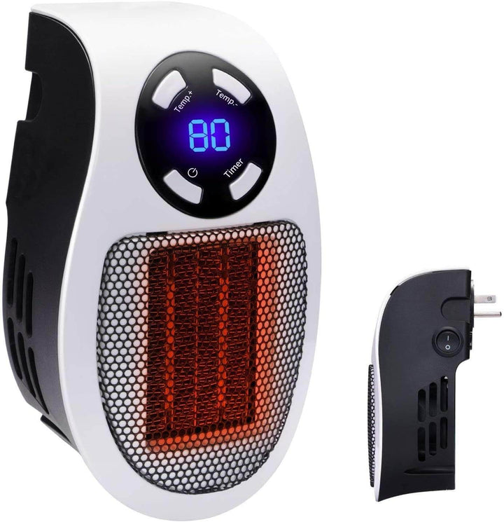 Bärbar värmare 500 W med termostat 15–32 °C