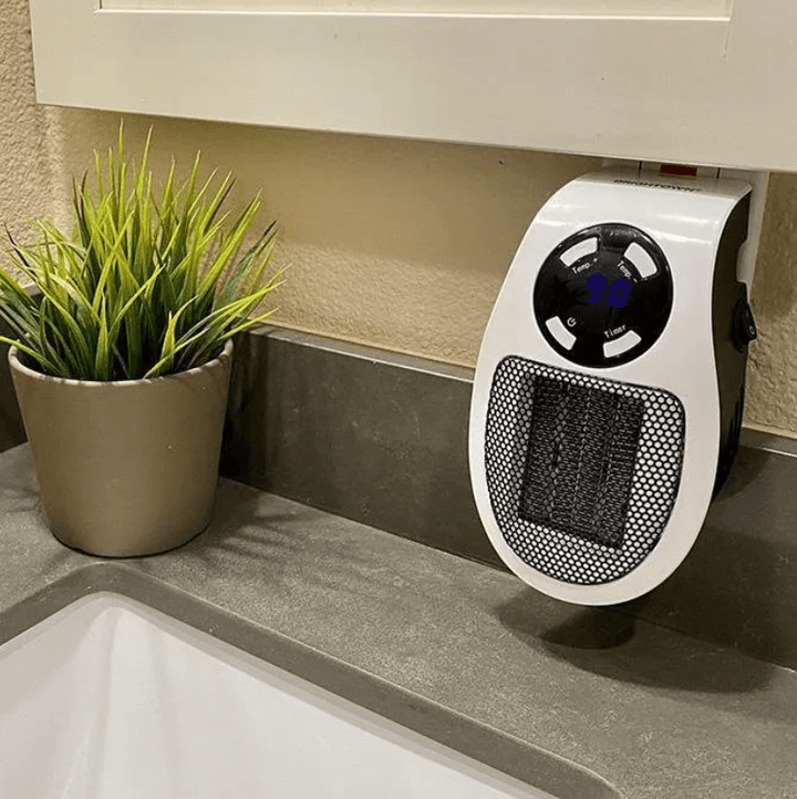 Bärbar värmare 500 W med termostat 15–32 °C