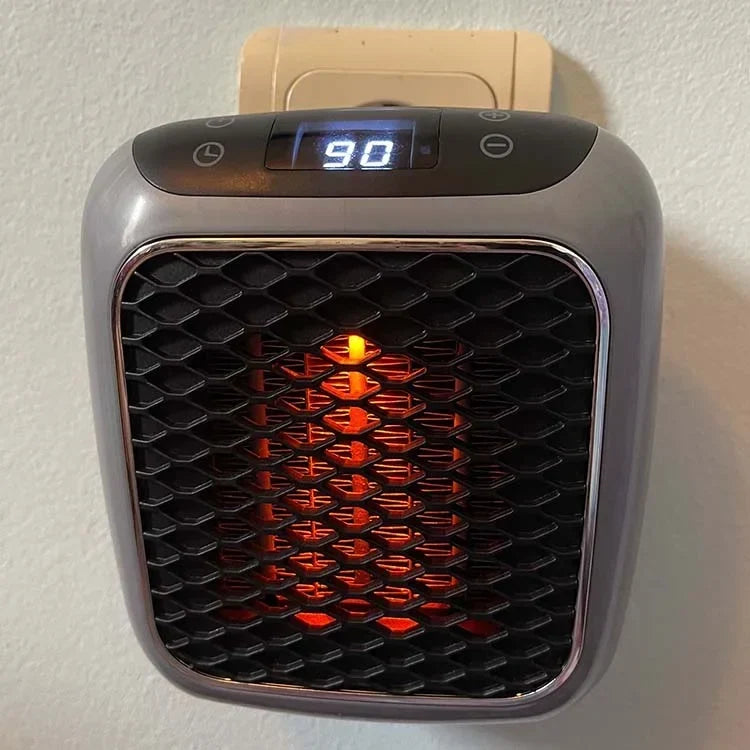 Bärbar fläktvärmare 800 W med timer