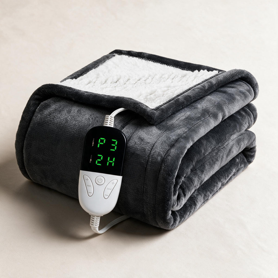 Elektrisk sherpafilt med 6 lägen och timer