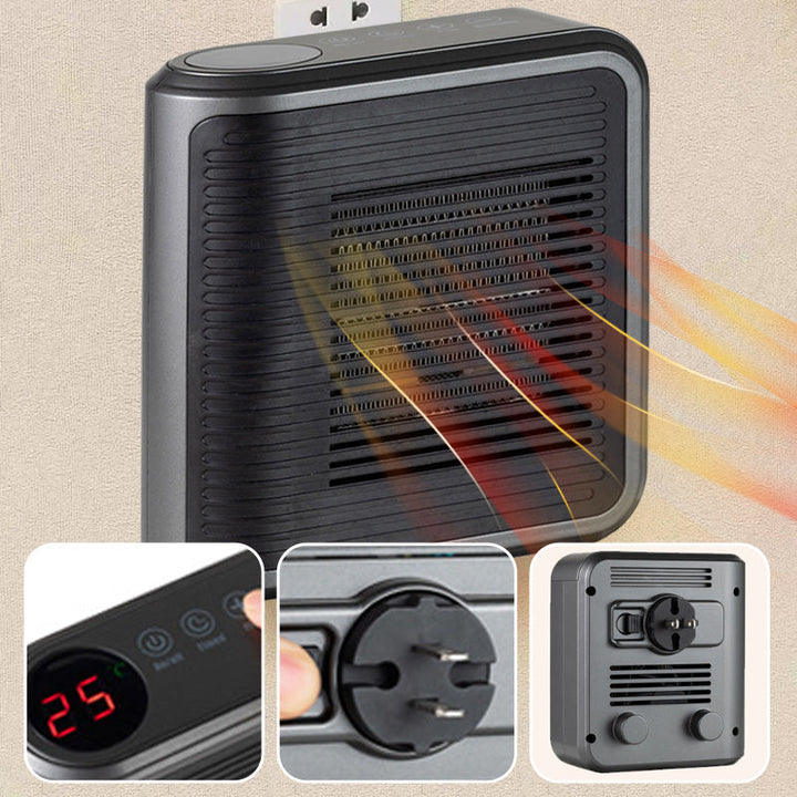 Eluttagsvärmare 800 W med termostat och timer