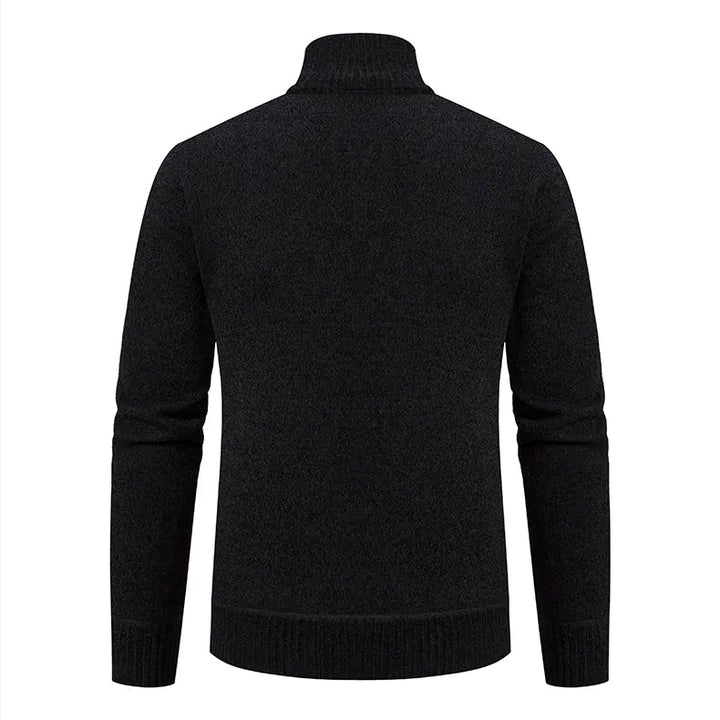Kofta herr stickad med foder – mjuk cardigan som jacka